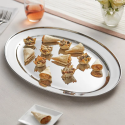 Acopa202020Oval20Stainless20Steel20Platter 1764113585 Acopa Oval Stainless Steel Platter 20" x 13 3/4"