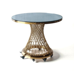 Gold Buckingham table 36 Black top