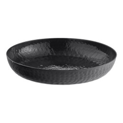 Round Black Hammered Aluminum Seafood Tray 12