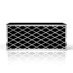 Image206 1769719517 Pattern Front Bar Silver Frame, Black Acrylic 8' (Choose a pattern)
