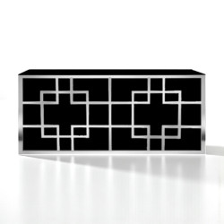 Image207 1769719517 Pattern Front Bar Silver Frame, Black Acrylic 8' (Choose a pattern)