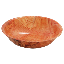 Woven Wood Salad Bowl Mahogany 12 Round